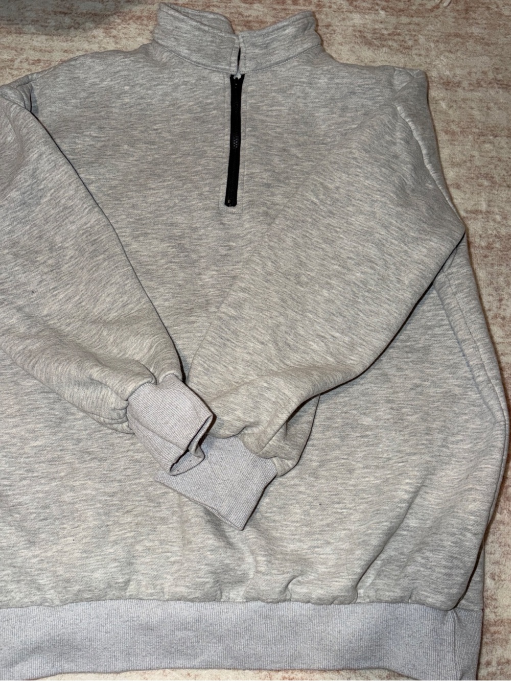 Light Gray Quarter-Zip Sweatshirt